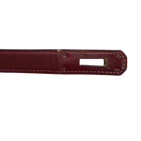 HERMES KELLY 28 SELLIER ROUGE H BOXCALF HAND BAG 1986 CIRCLE P GOLD HARDWARE 90317903