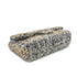 VINTAGE CHANEL MATELASSE CHAIN SHOULDER BAG GRAY RHINESTONE TWEED SILVER HARDWARE 90318186