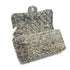 VINTAGE CHANEL MATELASSE CHAIN SHOULDER BAG GRAY RHINESTONE TWEED SILVER HARDWARE 90318186