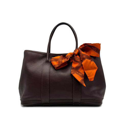 HERMES GARDEN PARTY TWILLY TPM HAVANE VEAU GULLIVER HAND BAG 2005 SQUARE I 90318616