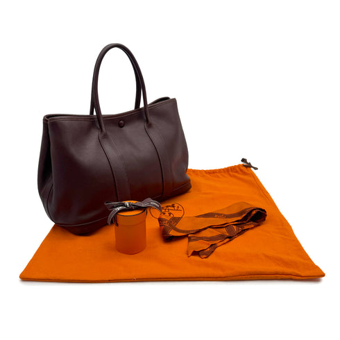 HERMES GARDEN PARTY TWILLY TPM HAVANE VEAU GULLIVER HAND BAG 2005 SQUARE I 90318616