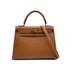 HERMES KELLY 28 SELLIER GOLD COUCHEVEL HAND SHOULDER BAG 1996 CIRCLE Z GOLD HARDWARE 90318741