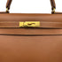 HERMES KELLY 28 SELLIER GOLD COUCHEVEL HAND SHOULDER BAG 1996 CIRCLE Z GOLD HARDWARE 90318741