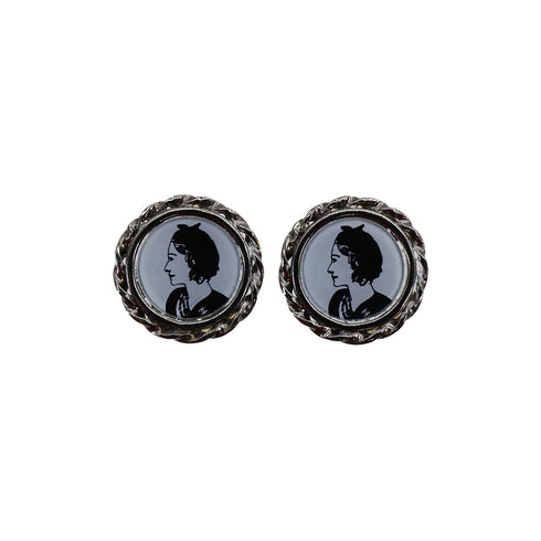 CHANEL EARRINGS MADEMOISELLE SILVER ACCESSORY 03P 90321049
