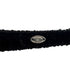 CHANEL HEADBAND COCOMARK RHINESTONE BLACK TWEED HAIR ACCESSORY 90321123