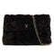 VINTAGE CHANEL MATELASSE FUR CHAIN SHOULDER BAG DARK BROWN FUR 90321766