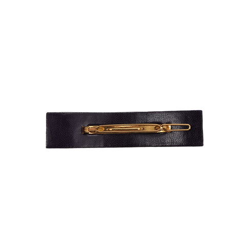 CHANEL VALLETTA PLATE COCOMARK BLACK GOLD HAIR ACCESSORY 01A 90323176