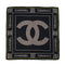 VINTAGE CHANEL COCOMARK LOGO SCARF BLACK SILK 90323218