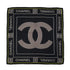 VINTAGE CHANEL COCOMARK LOGO SCARF BLACK SILK 90323218