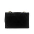 VINTAGE CHANEL MATELASSE CHAIN SHOULDER BAG BALCK SUEDE GOLD HARDWARE 90324286