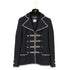 CHANEL COCO BUTTON JACKET BLACK SILVER COTTON 38 06P RTW 90325366