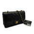 VINTAGE CHANEL CLASSIC FLAP MEDIUM CHAIN SHOULDER BAG BLACK LAMB SKIN GOLD HARDWARE 90328695