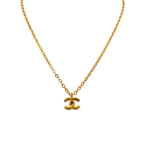 VINTAGE CHANEL NECKLACE COCOMARK GOLD ACCESSORY 90331824