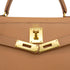 HERMES KELLY 28 SELLIER NATUREL COUCHEVEL HAND SHOULDER BAG 1994 CIRCLE X GOLD HARDWARE 90339215