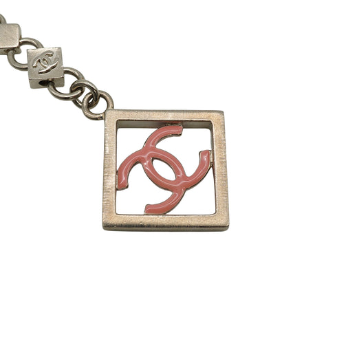 CHANEL CHAIN BELT LOGO CHARM COCOMARK SILVER MULTICOLOR ACCESSORY 04P 90339690