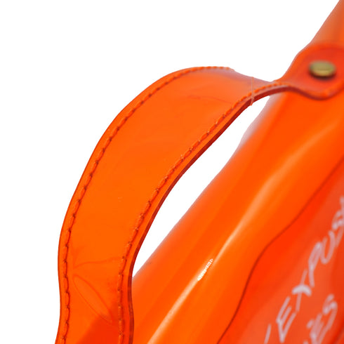 HERMES VINYL KELLY SOUVENIRDEL' EXPOSITION 1998 ORANGE VINYL HAND BAG 90340380