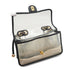 CHANEL SAND BY THE SEA FAUX PEARL HAND CHAIN SHOULDER BAG BALCK CLEAR VINYL SAND LAMB SKIN GOLD HARDWARE 90340473