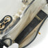 CHANEL SAND BY THE SEA FAUX PEARL HAND CHAIN SHOULDER BAG BALCK CLEAR VINYL SAND LAMB SKIN GOLD HARDWARE 90340473