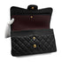 CHANEL JUMBO MATELASSE 30 CHAIN SHOULDER BAG BLACK LAMB SKIN GOLD HARDWARE 90340475