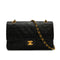 VINTAGE CHANEL CLASSIC FLAP MEDIUM CHAIN SHOULDER BAG BLACK LAMB SKIN GOLD HARDWARE 90341841
