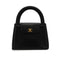 VINTAGE CHANEL TURN LOCK HAND BAG BLACK CAVIAR SKIN GOLD HARDWARE 90341844