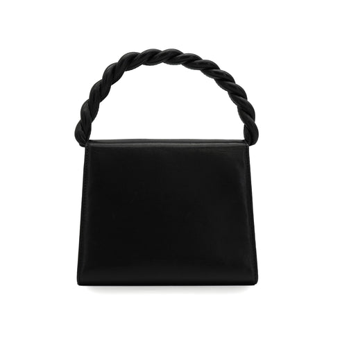 VINTAGE CHANEL TURN LOCK HAND BAG BLACK LAMB SKIN GOLD HARDWARE 90341852