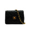 VINTAGE CHANEL MINI SQUARE 17 CHAIN SHOULDER BAG BLACK LAMB SKIN GOLD HARDWARE 90341914