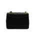 VINTAGE CHANEL MINI SQUARE 17 CHAIN SHOULDER BAG BLACK LAMB SKIN GOLD HARDWARE 90341914