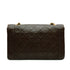 VINTAGE CHANEL MATELASSE CHAIN SHOULDER BAG BROWN LAMB SKIN GOLD HARDWARE 90342584