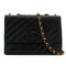 VINTAGE CHANEL BIAS STITCH CHAIN SHOULDER BAG BLACK CAVIAR SKIN GOLD HARDWARE 90342725