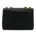 VINTAGE CHANEL BIAS STITCH CHAIN SHOULDER BAG BLACK CAVIAR SKIN GOLD HARDWARE 90342725