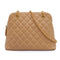 VINTAGE CHANEL MATERASSE CHAIN SHOULDER BAG BEIGE CAVIAR SKIN GOLD HARDWARE 90342731