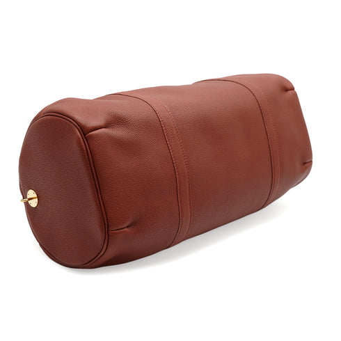 HERMES POLOCHON 1925 REDDISH BROWN TOGO HAND BAG 2001 SQUARE E GOLD HARDWARE 90343326