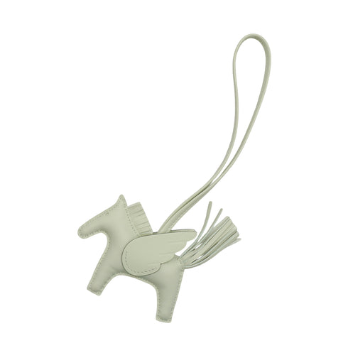 HERMES BAG CHARM RODEO PEGASUS PM VERT PEPPERMINT AGNEAU MILO VEAU SWIFT 2023 B STAMP 90343337