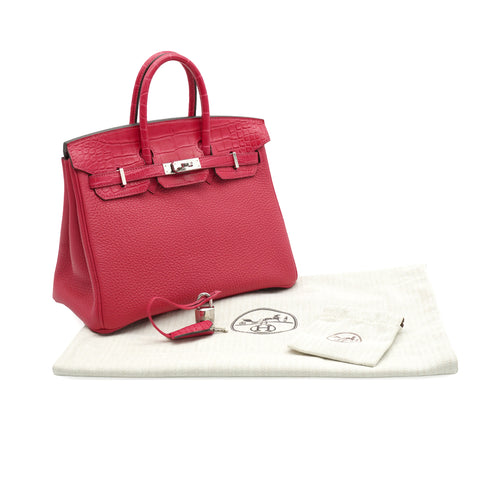 HERMES BIRKIN TOUCH 25 FRAM BOISE TOGO ALLIGATOR HAND BAG 2021 Z STAMP PALLADIUM HARDWARE 90343841