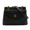 VINTAGE CHANEL CHAIN SHOULDER BAG BLACK CAVIAR SKIN GOLD HARDWARE 90343934