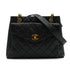 VINTAGE CHANEL CHAIN SHOULDER BAG BLACK CAVIAR SKIN GOLD HARDWARE 90343934
