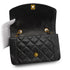 VINTAGE CHANEL DIANA SMALL CHAIN SHOULDER BAG BLACK LAMB SKIN GOLD HARDWARE 90344090