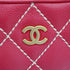 VINTAGE CHANEL WILD STITCH HAND BAG PINK LEATHER GOLD HARDWARE 90344097