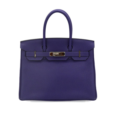 HERMES BIRKIN 30 BLUE ENCRE TOGO HAND BAG 2018 C STAMP PALLADIUM HARDWARE 90344098