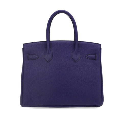 HERMES BIRKIN 30 BLUE ENCRE TOGO HAND BAG 2018 C STAMP PALLADIUM HARDWARE 90344098