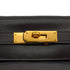 HERMES KELLY 28 RETOURNE CHOCOLAT BOXCALF HAND SHOULDER BAG 1993 CIRCLE W GOLD HARDWARE 90344349