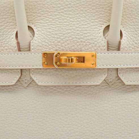 HERMES BIRKIN 25 CRAIE TOGO HAND BAG 2023 B STAMP GOLD HARDWARE 90344357