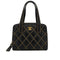 VINTAGE CHANEL WILD STITCH HAND BAG BLACK LEATHER GOLD HARDWARE 90344365