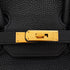 HERMES HAUT A COURROIES 32 BLACK TOGO HAND BAG 2004 SQUARE H GOLD HARDWARE 90345055