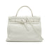 HERMES KELLY FLAT 35 WHITE VEAU SWIFT HAND SHOULDER BAG 2007 SQUARE K STAMP PALLADIUM HARDWARE 90345061