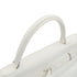 HERMES KELLY FLAT 35 WHITE VEAU SWIFT HAND SHOULDER BAG 2007 SQUARE K STAMP PALLADIUM HARDWARE 90345061