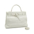 HERMES KELLY FLAT 35 WHITE VEAU SWIFT HAND SHOULDER BAG 2007 SQUARE K STAMP PALLADIUM HARDWARE 90345061