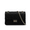 CHANEL MATERASSE 2.55 CHAIN SHOULDER BAG BLACK LEATHER SILVER HARDWARE 90345070