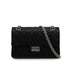 CHANEL MATERASSE 2.55 CHAIN SHOULDER BAG BLACK LEATHER SILVER HARDWARE 90345070